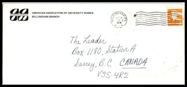US Cover -American Ass&#39;n of University Women, Bellingham, WA to Surrey CANADA S5 - £2.36 GBP