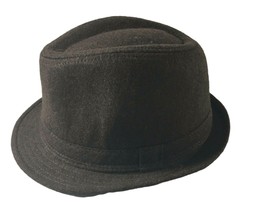 Mens Trilby Style Felt Hat Wool Blend Size Medium Brown - £11.55 GBP