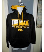 Colosseum Iowa Hawkeyes Black Hoodie Sweatshirt Size M Men&#39;s EUC - $33.82
