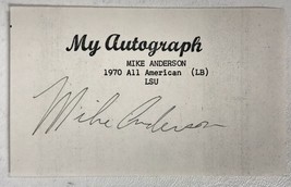 Mike Anderson Signed Autographed 3x5 Index Card - Football - £7.83 GBP