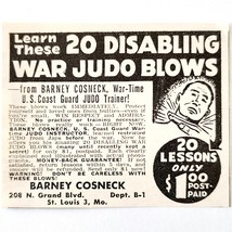 1947 Barney Cosneck War Martial Arts Judo Advertisement Vintage Fitness E8G - $367.32 MXN