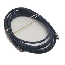 Coaxial Tv Cable 18 AWG CATV Cord Black 15 Feet Long F Connector  - £7.39 GBP