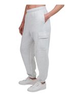Tuff Womens Sweatpants Gray Grey Jogger Cargo Fleece Pockets Active Heav... - $59.94 CAD