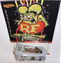 Gray VW DRAG BUS CUSTOM Hot Wheels Rat Fink Series  w/Real Riders - $150.49