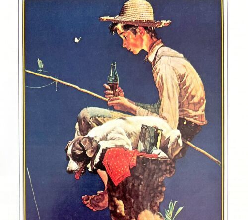Primary image for Coca Cola Norman Rockwell 1979 Advertisement Fishing Vintage Repro DWKK14