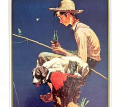 Coca Cola Norman Rockwell 1979 Advertisement Fishing Vintage Repro DWKK14 - $39.99