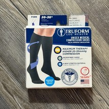 TruForm Compression 20-30 mmHg Below Knee Closed Toe Black Socks XL - $11.64