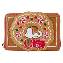 Peanuts Snoopy Gingerbread Wreath Scented Zip Around Wallet - £48.53 GBP