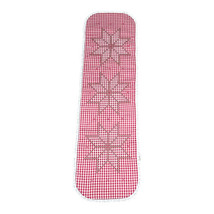 Vintage Christmas Table Runner 15.75”x52.5” Red Gingham Quilted Lace Stars - £37.31 GBP