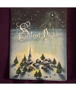 Vintage Mid Century Christmas Silent Night Star Snow Village Greeting Card - $24.28 CAD