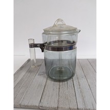 Vintage Pyrex 7826-B Glass 6 Cup Percolator Coffee Pot Blue - £47.16 GBP