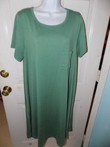 LuLaRoe Soild Green Carly Dress Size L Women&#39;s  EUC - £19.25 GBP