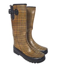 Sperry Top Sider Womens Rubber Wellies Rain Boots Size 9 M Wellington Plaid - £25.05 GBP