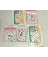 5-Pack 5D Embossed Leaf Branch Flower 3D 4th of July Nail Art Sticker Ma... - €11,76 EUR