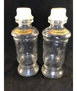 2 Vintage glass Apothecary Bottle, plastic cap 9&quot; - $14.76