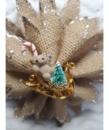 Vintage Christmas Booch Santa’s Sleigh Teddy Bear Holiday Lapel Pin 2&quot; - $227.18 MXN