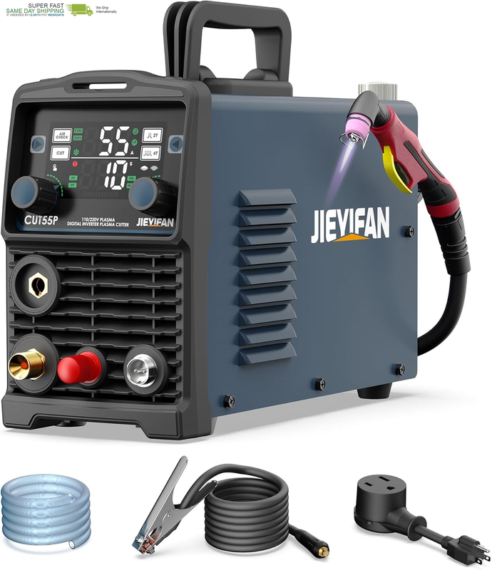 55A Plasma Cutter, CUT55P with Large LED Display, Dual Voltage 110/220V ... - $298.79