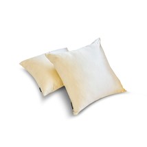 Throw Pillow Cases Cream Set of 2, Satin Solid Cushion Covers - Cream Sa... - $19.95+