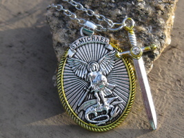 Haunted Archangel Michael Amulet of Positive Power Protection and Miracles - $111.11
