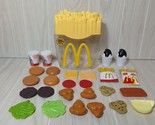 McDonald&#39;s Play food lot French Fry container burgers nuggets cookies ic... - $39.59