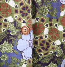 Requirements Blazer Floral 2 Button Women&#39;s XL Unlined Green Purple - £17.46 GBP