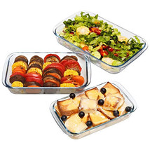 Glass Baking Dish Set for Oven Glass Pan for Cooking Rectangular Bakeware Set Gl - £106.39 GBP