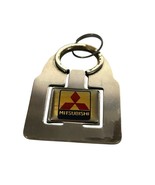 Vintage Sureloc Enamel Mitsubishi Motors Keychain Rare Shape Odd - $28.45