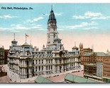 Città Hall Costruzione Philadelphia Pennsylvania Pa Unp DB Cartolina N20 - $3.03