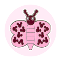 Mickey Mouse Icon Disney Pin: Pink Butterfly - £9.97 GBP