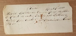 1860 Antique Bank Delaware County Handwritten Promisory Note Gesner To Ward - £68.07 GBP