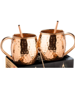 LA Copper Crafts Moscow Mules Mugs, Straws, Coasters NEW - €24,41 EUR