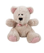 Vintage Dakin Fuzzy Soft Teddy Bear Stuffed Animal Plush Pet Toy Beige Pink - £18.72 GBP