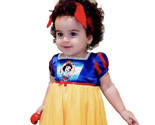 Snow White Toddler 3T Girl&#39;s Dress-Up Blue Yellow Glitter Nightgown Cost... - £11.78 GBP