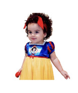 Snow White Toddler 3T Girl&#39;s Dress-Up Blue Yellow Glitter Nightgown Cost... - £11.46 GBP