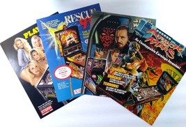 Pinball FLYERS Lot Of 4 Attack From Mars Star Wars Rescue 911 Playboy Original - £32.56 GBP