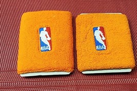 Set of 2 NBA WRISTBANDS Terry Cloth Soft Retro 80s NBA Orange - $7.59