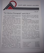 Vintage Grand Rapids Museum Association Bulletin May 1977 - $56.91 MXN