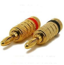 5 Pair Speaker Wire Banana Plugs Gold Plated Audio Connectors  - 10 Pcs ... - $24.70