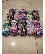 Large Lot Bulk 10 Pairs Women&#39;s Waterproof Winter Snow Ski Gloves - $80.54 CAD