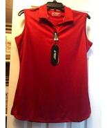 NWT Ladies Bermuda Sands Scarlett Red Sleeveless Golf Shirt - sizes M L ... - $29.99