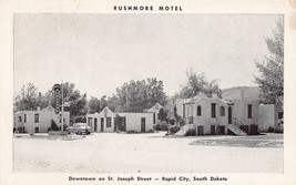 R API D City Sd~Rushmore Motel CABINS-DOWNTOWN On St Joseph St~Postcard - £7.11 GBP