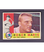 1960 Topps Original Baseball Card #377 Roger Maris Yankees EX+ - €70,30 EUR
