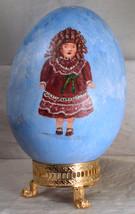 #3235 Egg - 3 Dolls painted on Egg 3 3/4&quot; tall - $25.00