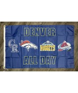 Denver Broncos Nuggets Colorado Rockies Avalanche Flag 3x5 ft Sports Banner - €15,35 EUR