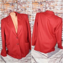 Vintage Requirements 14 Blazer Jacket Wool One Button Notch  - £39.52 GBP