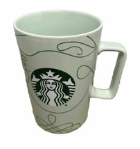 Starbucks Tall Latte Mug Mint Green Mermaid Siren Logo 15oz Coffee Ceramic - $10.95