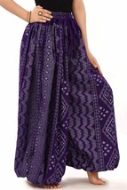 PURPLE AAUIT PRINT ATS REN FAIRE GYPSY PANTALOONS - $79.19