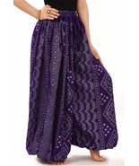 PURPLE AAUIT PRINT ATS REN FAIRE GYPSY PANTALOONS - $107.83 CAD