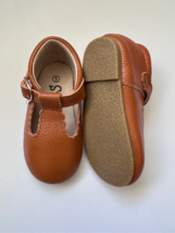 Special Sale Size 5 Hard-Soles Toddler Mary Janes Brown, Toddler T-Bar Shoes, To - £18.87 GBP
