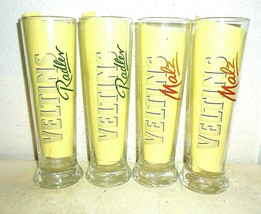 4 Veltins Meschede Radler &amp; Malz German Beer Glasses - £11.95 GBP